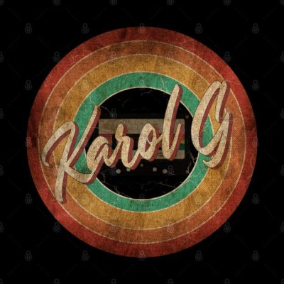 Karol G Vintage Circle Art Throw Pillow Official Karol G Merch