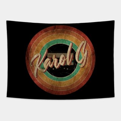 Karol G Vintage Circle Art Tapestry Official Karol G Merch