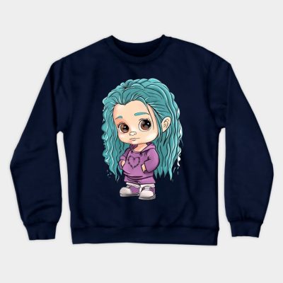 Baby Karol Blue Hair Crewneck Sweatshirt Official Karol G Merch