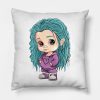 Baby Karol Blue Hair Throw Pillow Official Karol G Merch