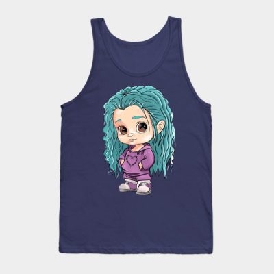 Baby Karol Blue Hair Tank Top Official Karol G Merch