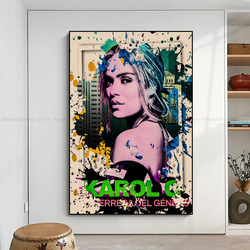 KAROL G DIY Poster Kraft Paper Vintage Poster Wall Art Painting Study Nordic Home Decor 4 - Karol G Shop