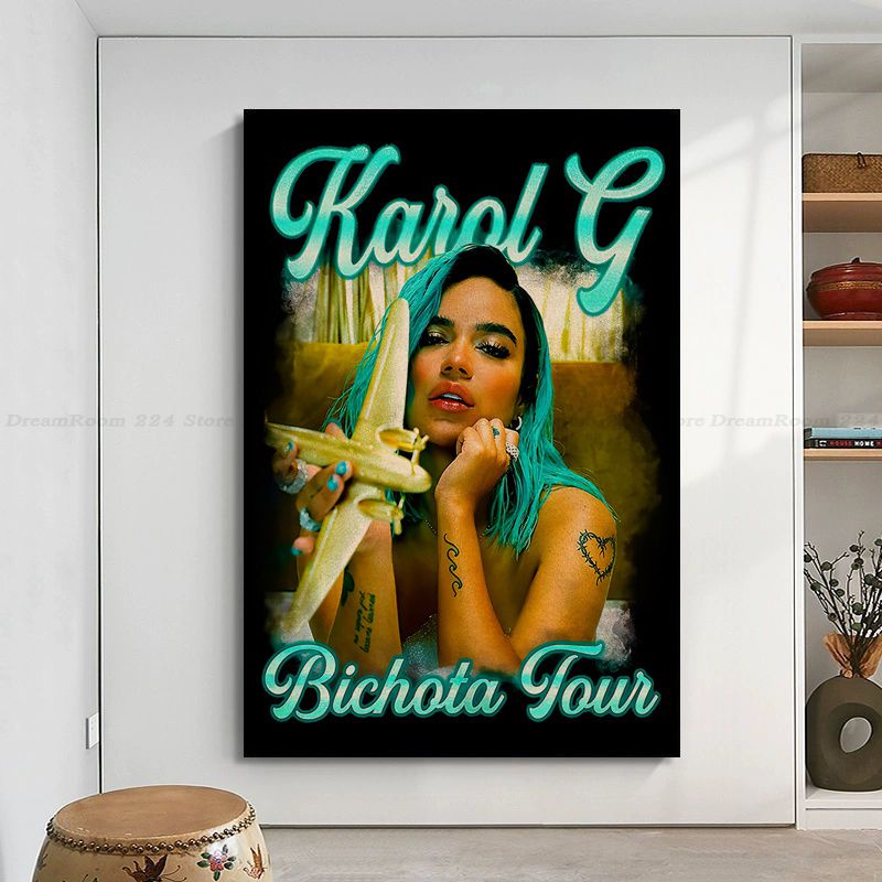KAROL G DIY Poster Kraft Paper Vintage Poster Wall Art Painting Study Nordic Home Decor 9 - Karol G Shop