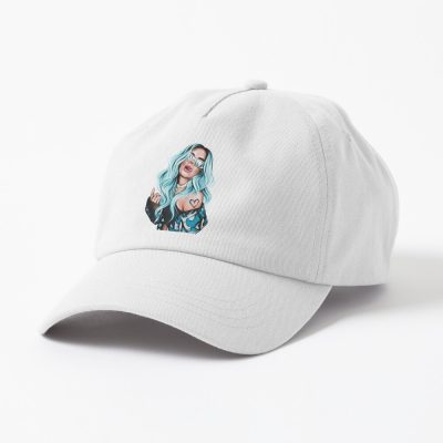 Karol G With Blue Hair Illustration Cap Official Karol G Merch