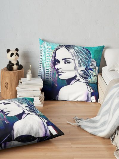 Karol G The Gender Warrior Throw Pillow Official Karol G Merch