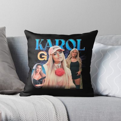 Karol G Bootleg Throw Pillow Official Karol G Merch