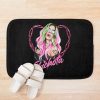 Karol G With Red Hair Illustration With Bichota Bath Mat Official Karol G Merch