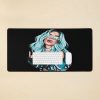 Karol G With Blue Hair Illustration Mouse Pad Official Karol G Merch