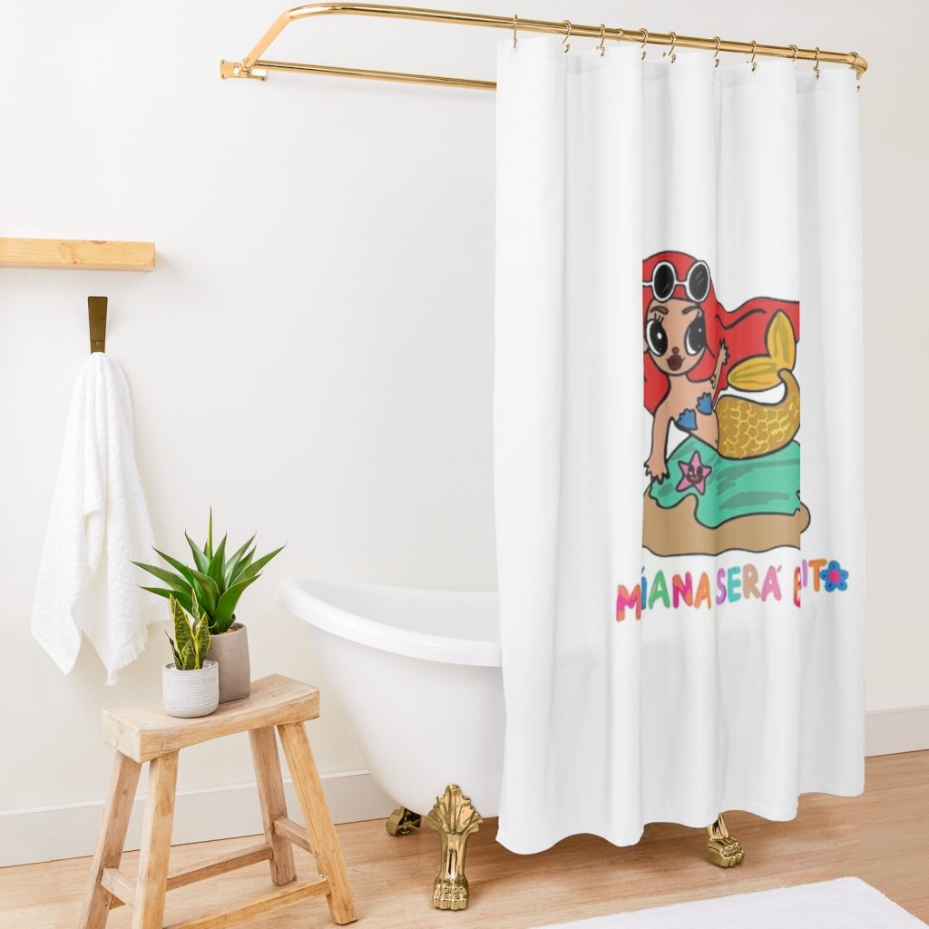 Mermaid Girl Shower Curtain Official Karol G Merch