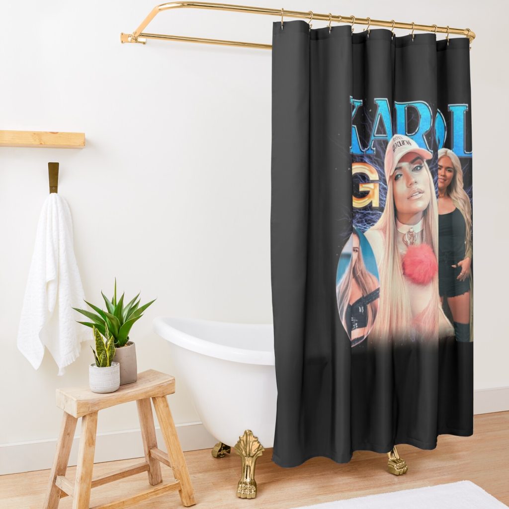 Karol G Bootleg Shower Curtain Official Karol G Merch