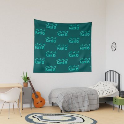 Karol G Waves Tapestry Official Cow Anime Merch