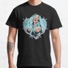 Karol G With Blue Hair Illustration With Bichota Words On The Background T-Shirt Official Cow Anime Merch