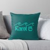 Karol G Waves Throw Pillow Official Cow Anime Merch