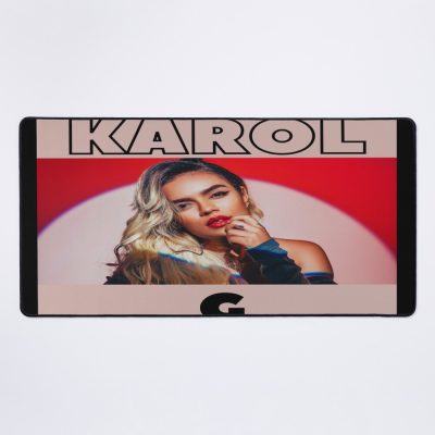 Karol G Vintage With Pink Background Mouse Pad Official Cow Anime Merch